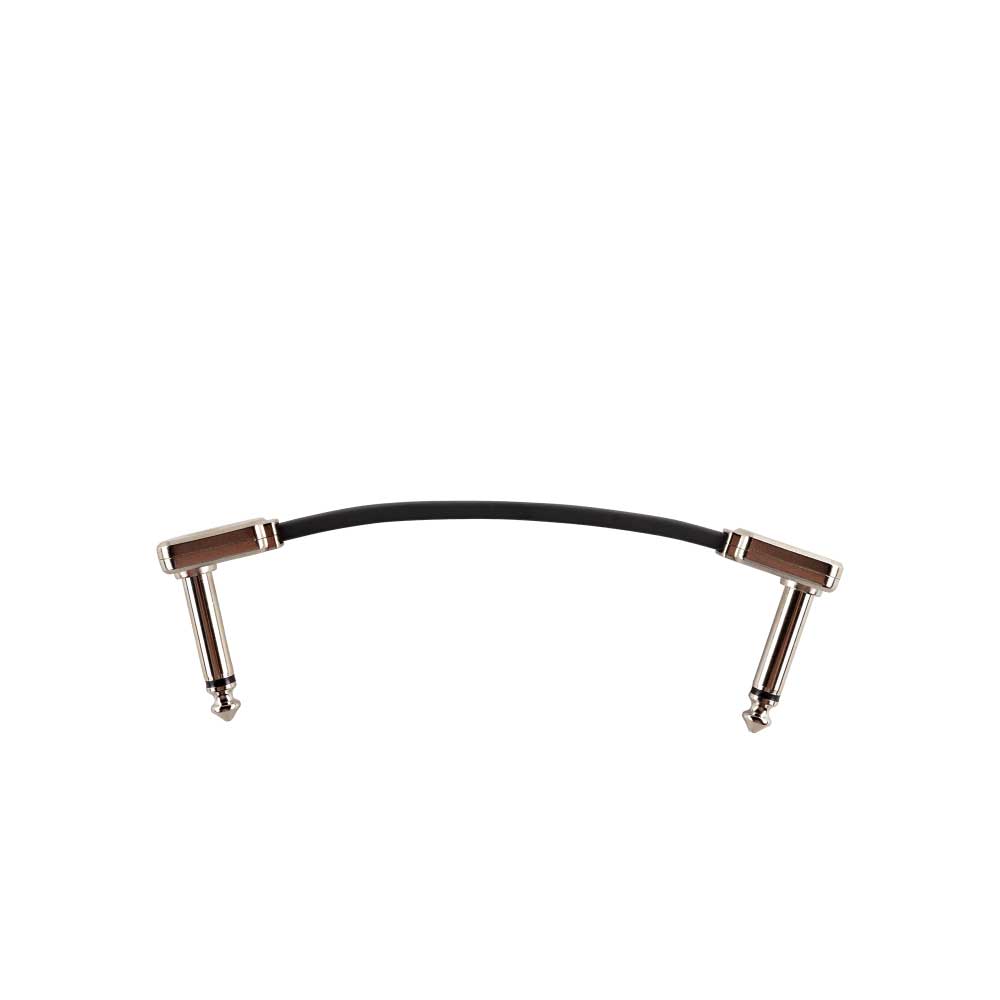 Ernie Ball P06225 Single Flat Ribbon Angle to Angle Patch Cable - Black - 3 in. - Bananas at Large®