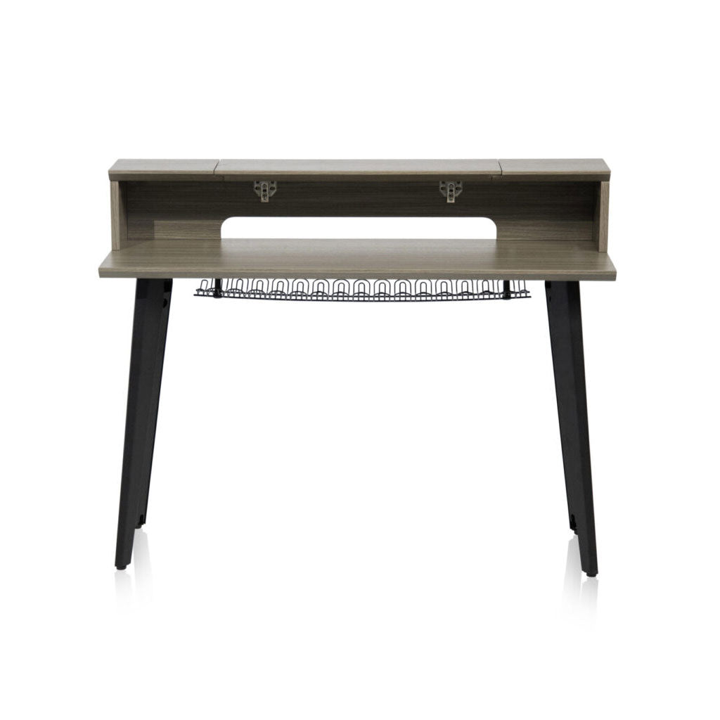 Gator Elite Furniture Series 61-Note Keyboard Table in Driftwood Grey Finish