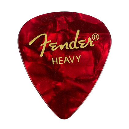 Fender 351 Shape Premium Celluloid 12-Pack Picks - Heavy Red Moto