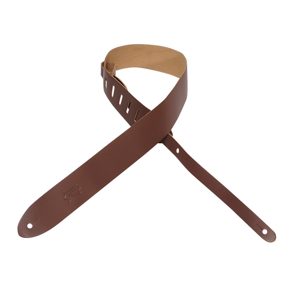 Levy's M12-BRN Genuine Leather 2 in. Guitar Strap - Brown - Bananas at Large®