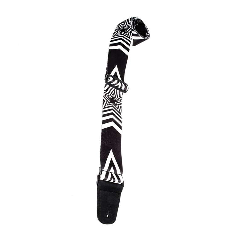 Henry Heller 2in Boggie Nights Guitar Strap - Black and White Stars - Bananas at Large®