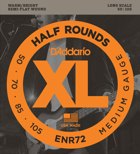 D’Addario ENR72 Half Round Long Scale Medium Bass Strings 50-105