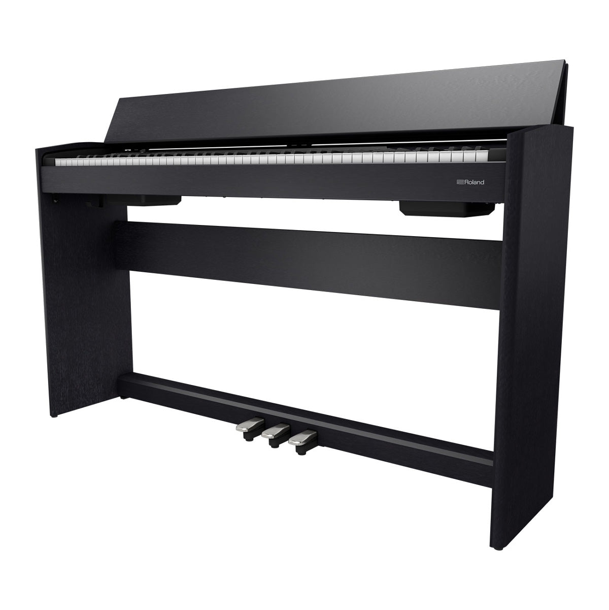 Roland F-701 Digital Upright Piano with Stand and Bench - Black - Bananas at Large®