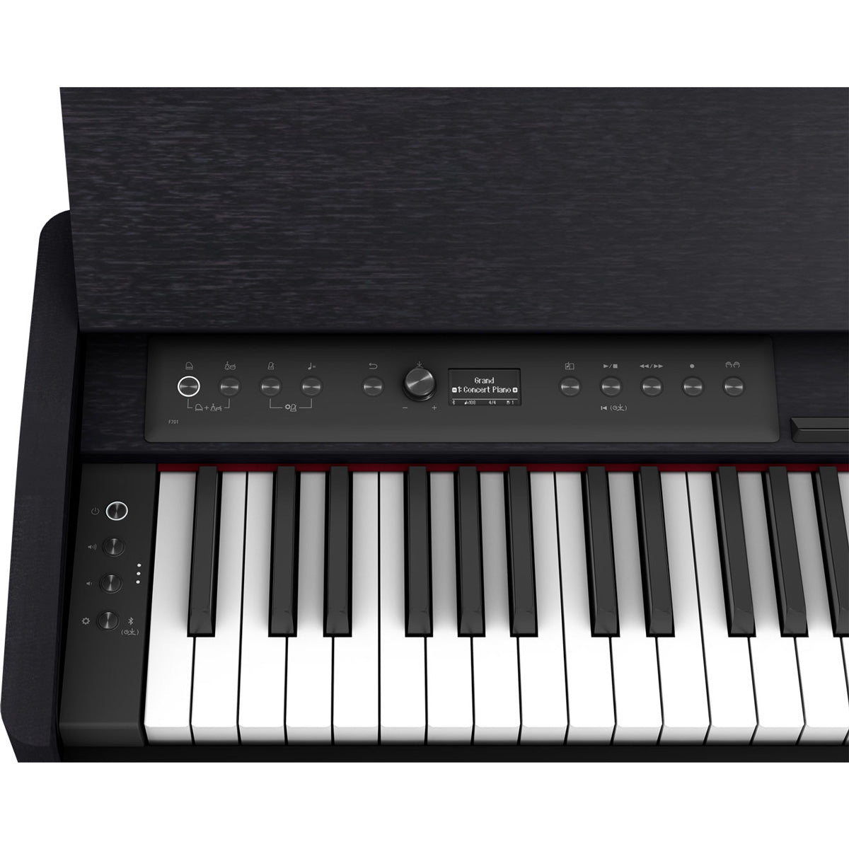 Roland F-701 Digital Upright Piano with Stand and Bench - Black - Bananas at Large®