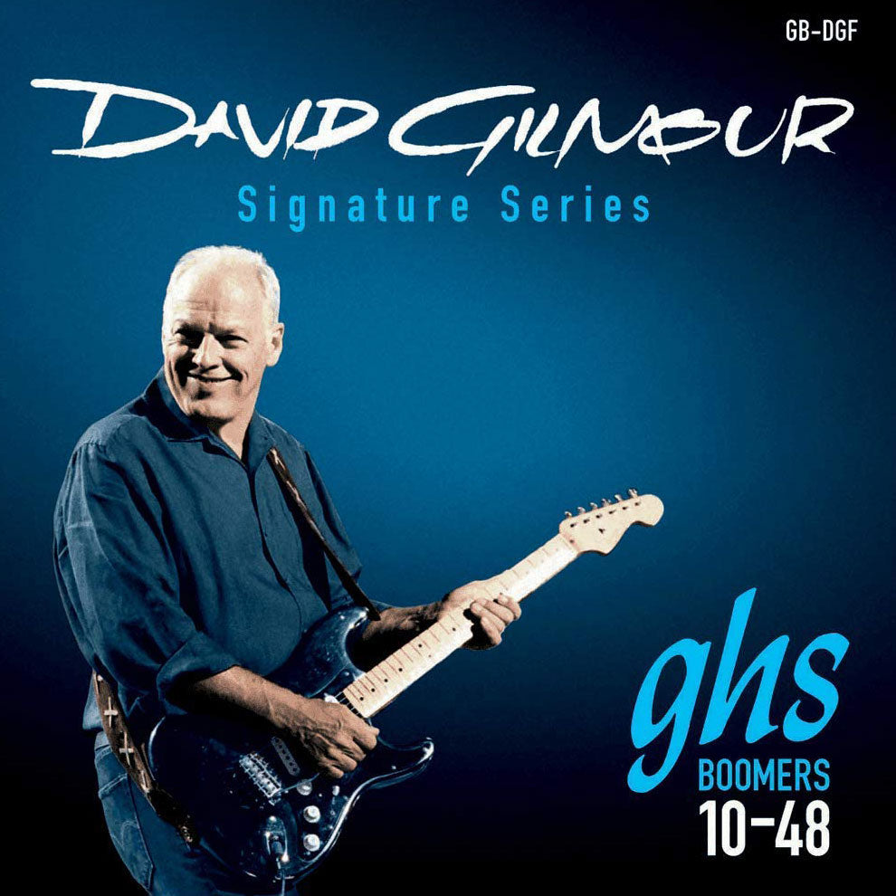 GHS Boomers GB-DGF David Gilmour Signature Electric Guitar String Set, Blue (.010-.048) - Bananas at Large®