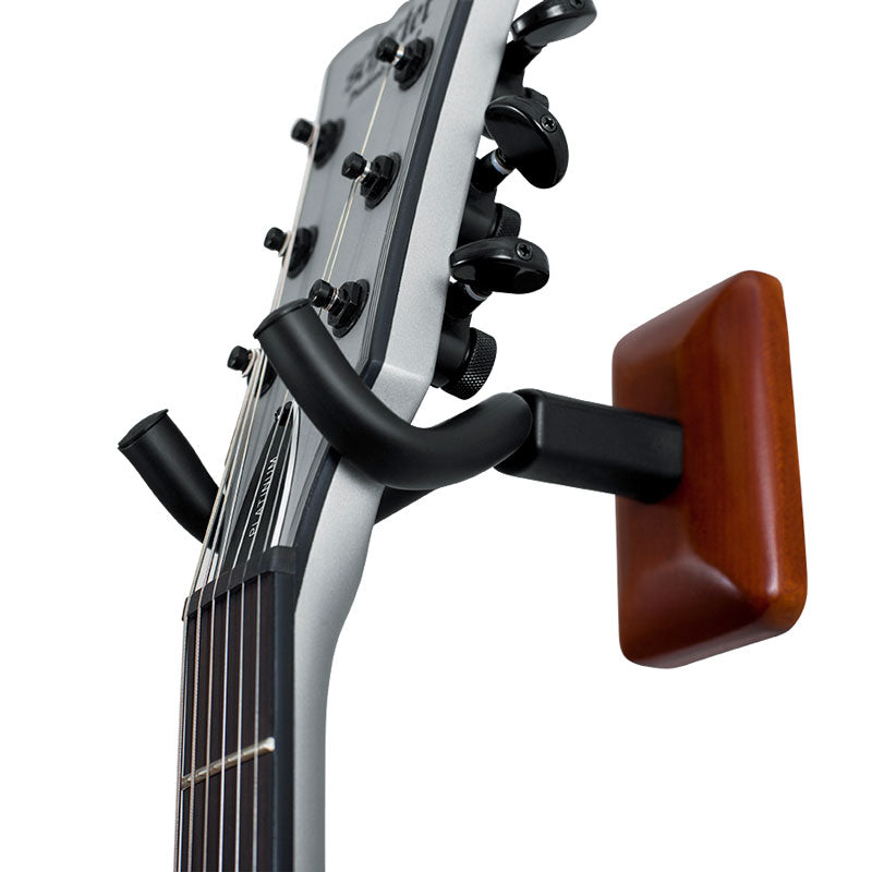 Gator Frameworks Wall Mounted Guitar Hanger with Mahogany Mounting Plate - Bananas at Large®