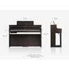 Roland HP-704 Digital Upright Piano with Stand and Bench - Polished Ebony Finish
