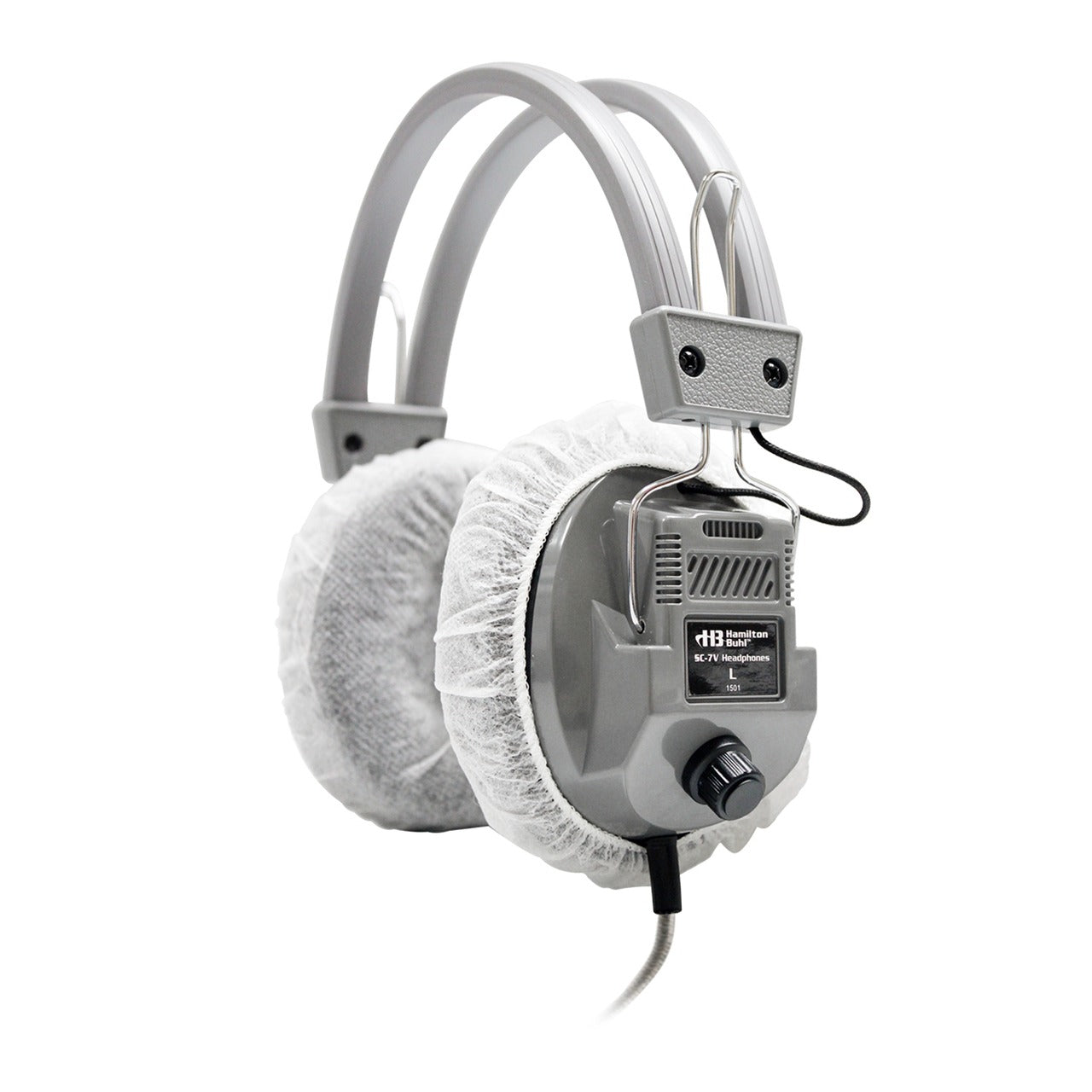 HamiltonBuhl HygenX Sanitary Ear Cushion Covers for Over-Ear Headphones & Headsets, White - 50 Pair