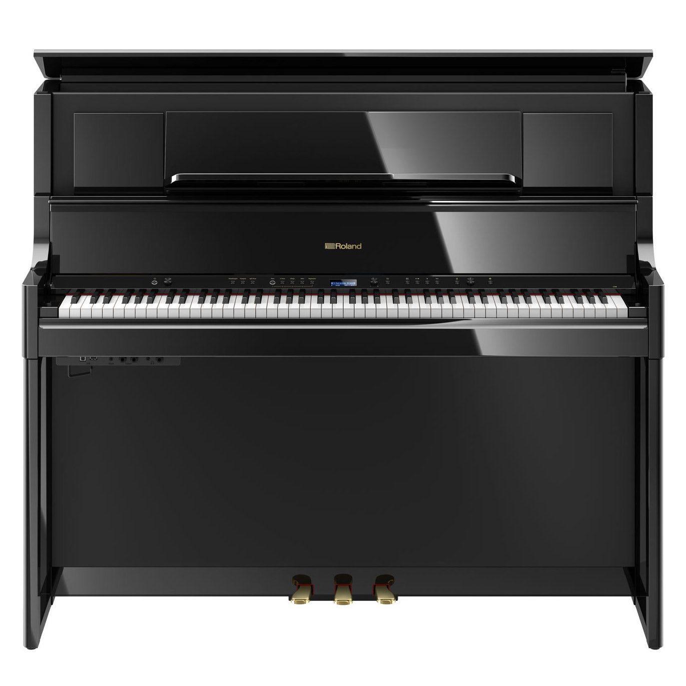 Roland LX-708 Digital Upright Piano with Stand and Bench - Polished Ebony