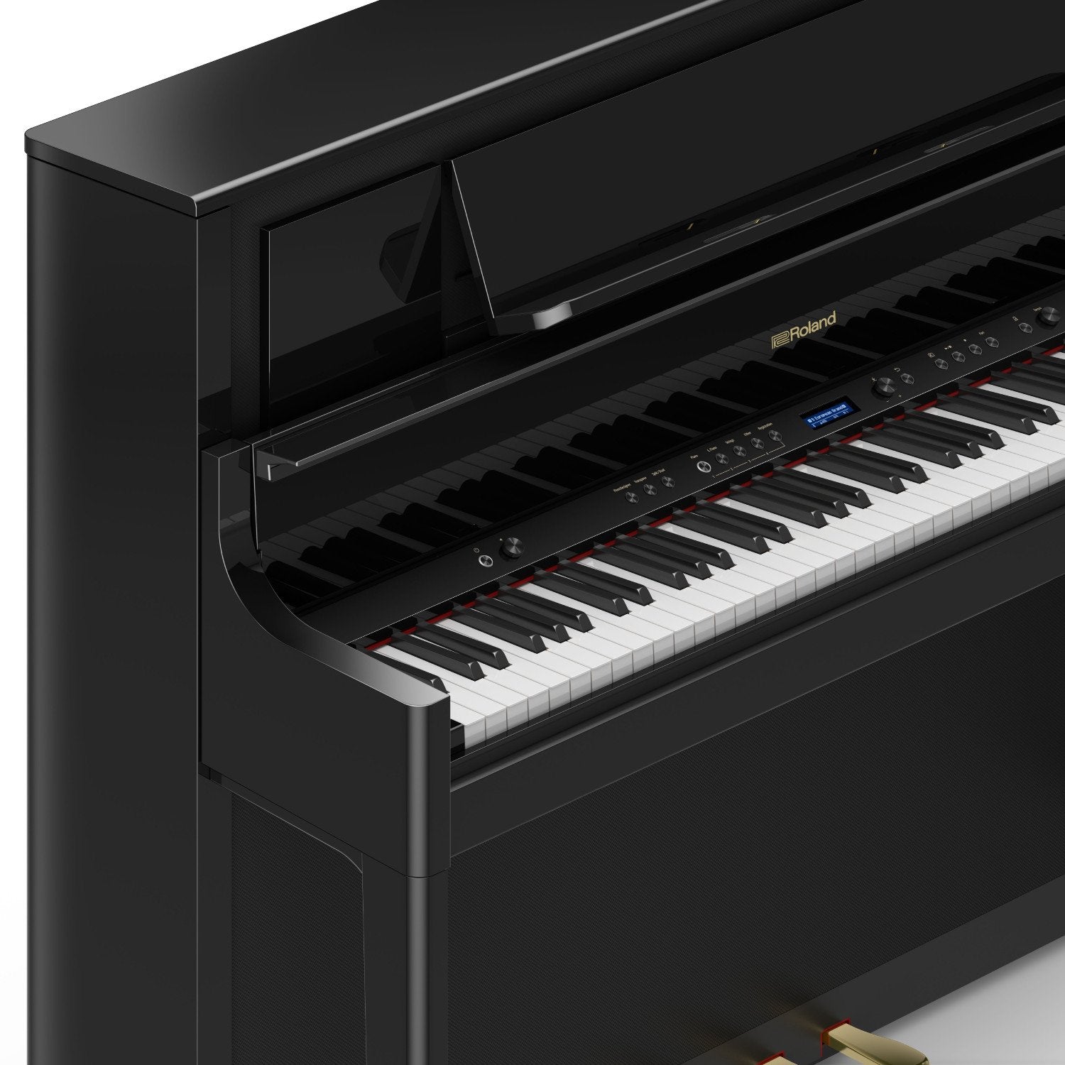 Roland LX-708 Digital Upright Piano with Stand and Bench - Charcoal Black Finish