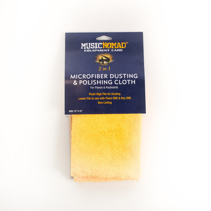 Music Nomad Microfiber Dusting & Microfiber Polishing Cloth for Pianos & Keyboards