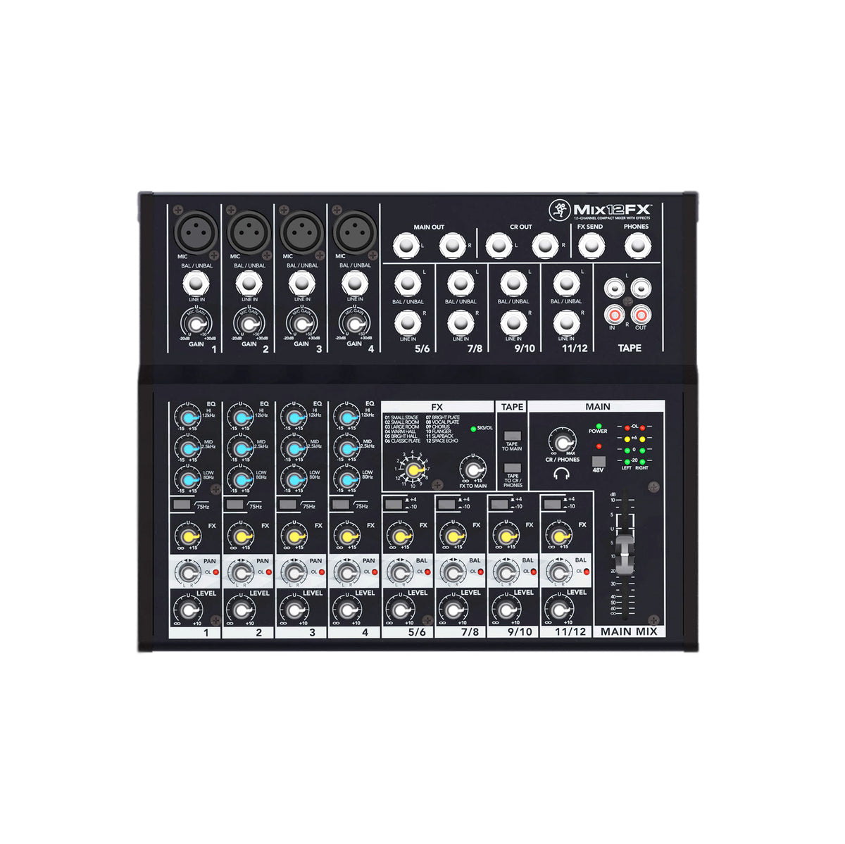 Mackie Mix12FX 12-Channel Compact Mixer with Effects - Bananas at Large®
