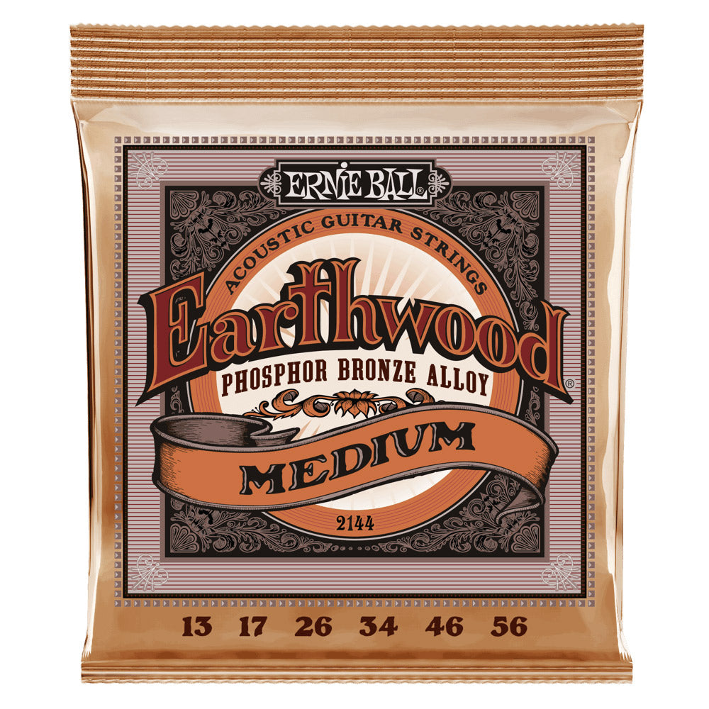 Ernie Ball Earthwood Medium Phosphor Bronze Acoustic Guitar Strings 13-56 Gauge - Bananas at Large®