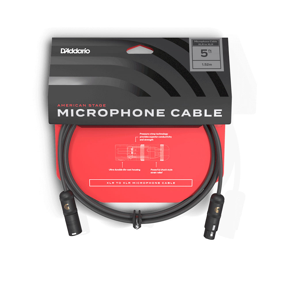 D'Addario PW-AMSM-05 American Stage Microphone XLR Cable - 5 ft.