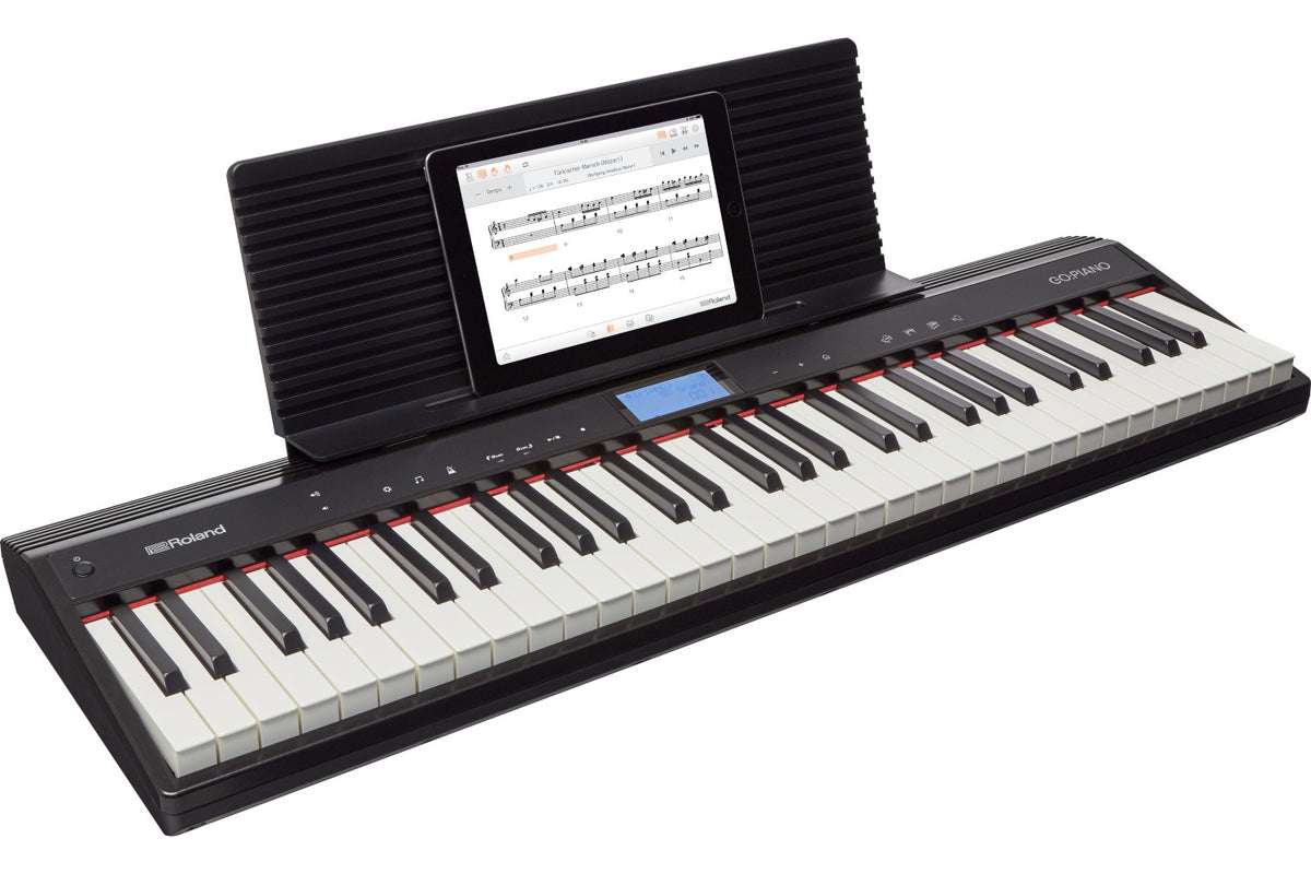 Roland GO:PIANO Portable 61-Key Digital Piano with Music Rest - Black - Bananas at Large®