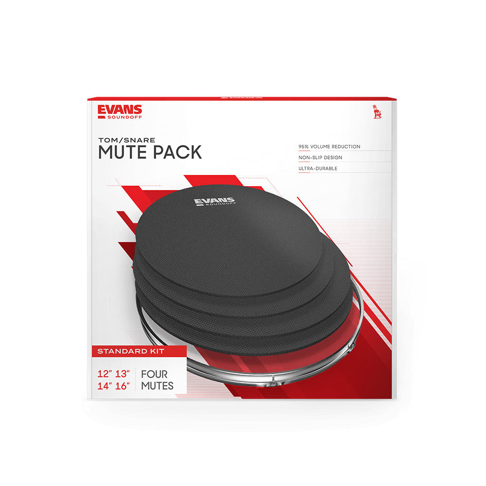Evans SoundOFF 4-Piece Tom/Snare Mute Pack - Standard Pack - Bananas at Large®