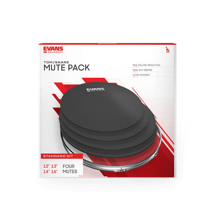 Evans SoundOFF 4-Piece Tom/Snare Mute Pack - Standard Pack