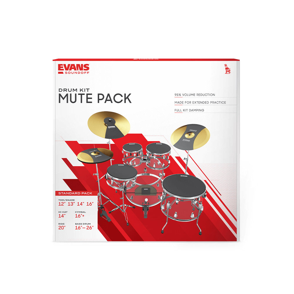 Evans SoundOFF 8-Piece Drum Kit Mute Pack - Standard Box Set - Bananas at Large®