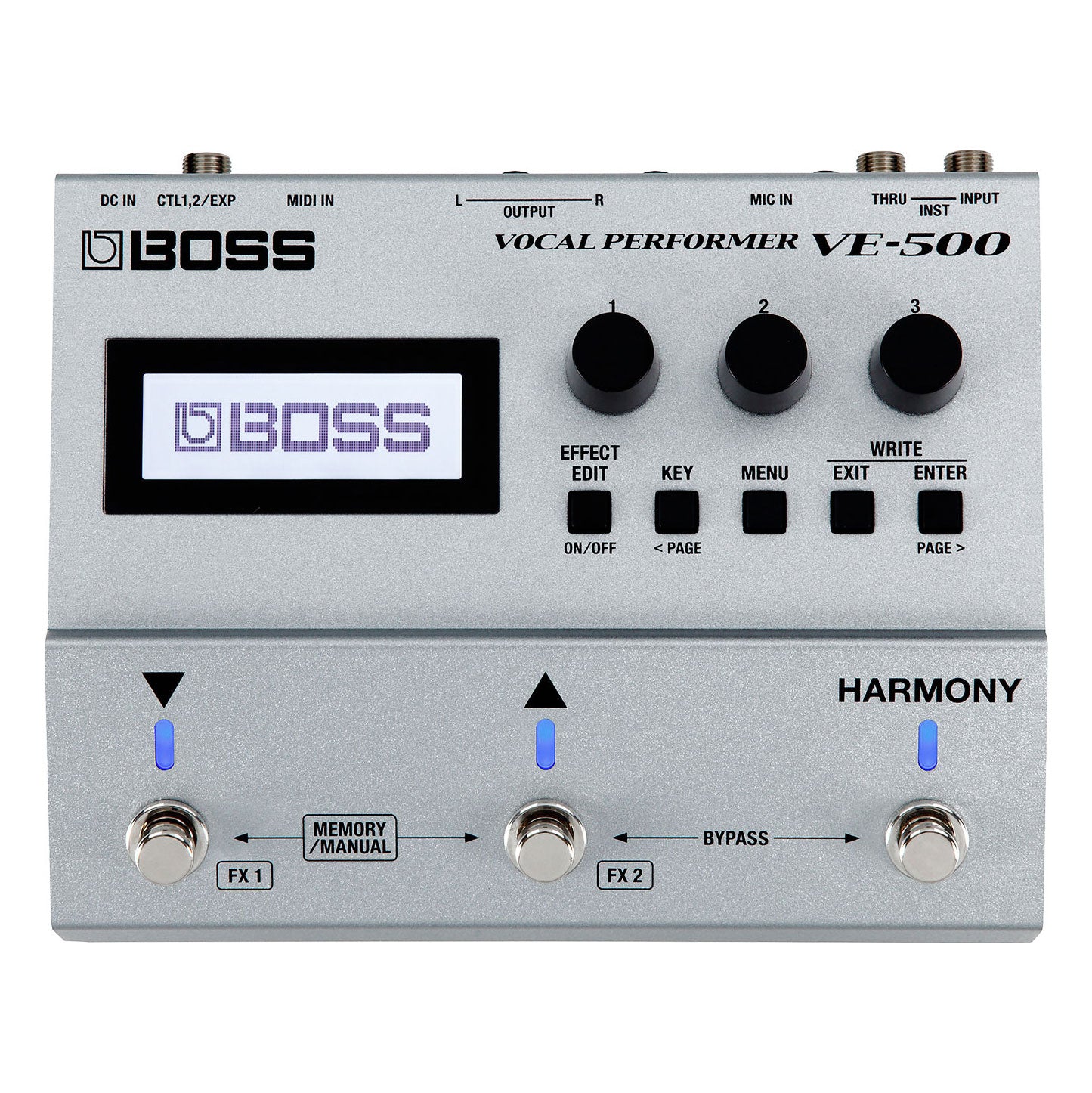 vocals through guitar pedal BOSS VE-500 Vocal Performer Multi-Effects Pedal – Bananas At Large Inc.® Musical Instruments & Pro Audio