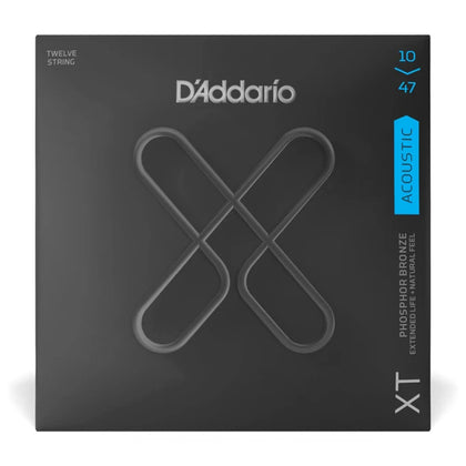 D'Addario XT Acoustic Phosphor Bronze, 10-47, Light 12 String Set
