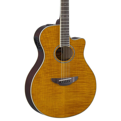 Yamaha APX600 Thinline Flamed Maple Acoustic-Electric Guitar - Amber