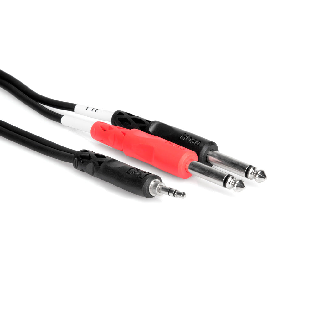 Hosa Stereo Breakout 3.5 mm TRS to Dual 1/4 in TS, 10ft