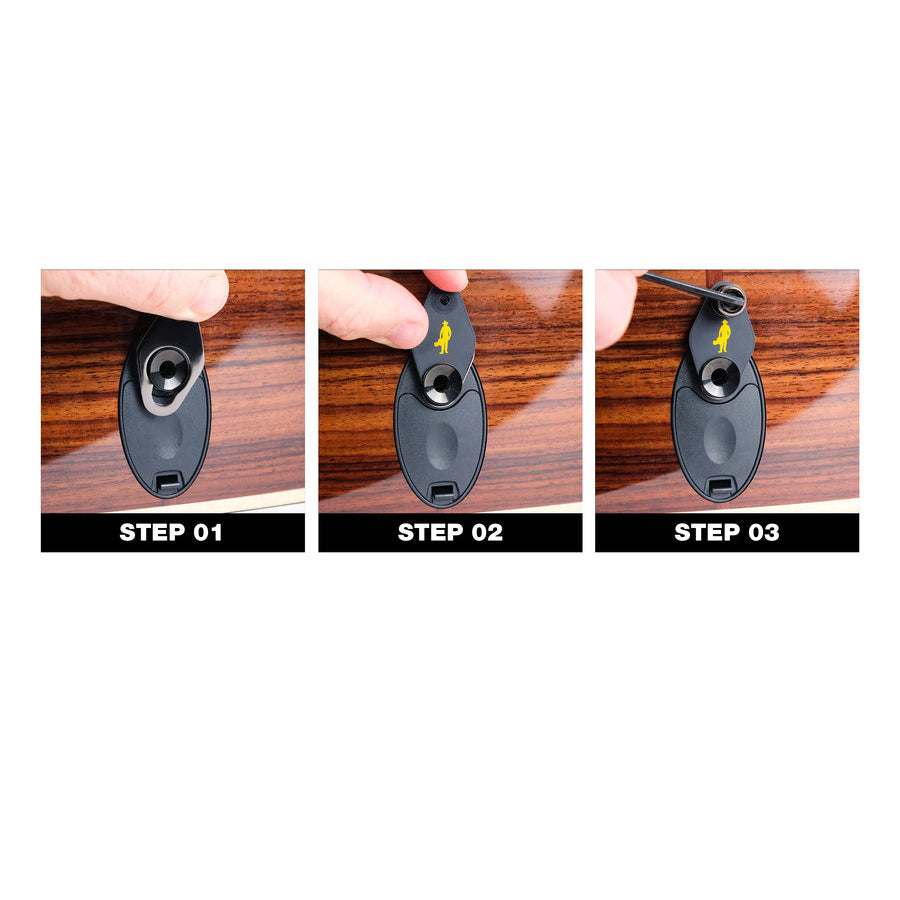 Music Nomad Acousti-Lok Strap Lock Adapter for Taylor Guitars with 9-Volt End Pin Battery Pack - Bananas at Large®