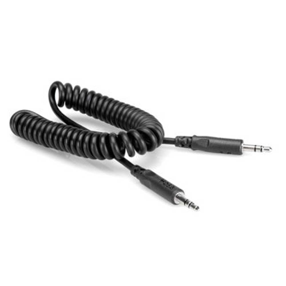 Hosa CMM-105C Coiled Stereo Interconnect Cable, 3.5mm TRS Male to Same - 5 ft. - Bananas at Large®
