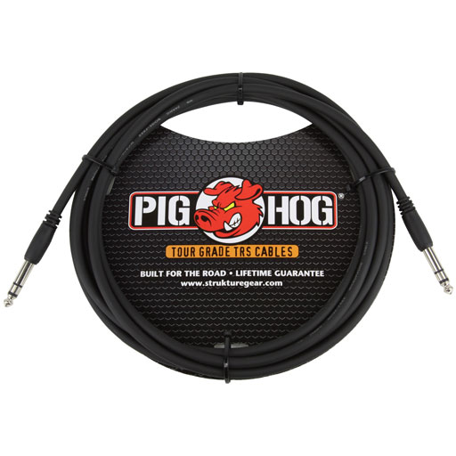 Pig Hog PTRS10 10ft 1/4 in. TRS - 1/4 in. TRS Cable - Bananas at Large