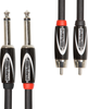 Roland RCC-3-2R28 Black Series 3ft Interconnect Cable with Dual 1/4 in. to RCA - Bananas at Large