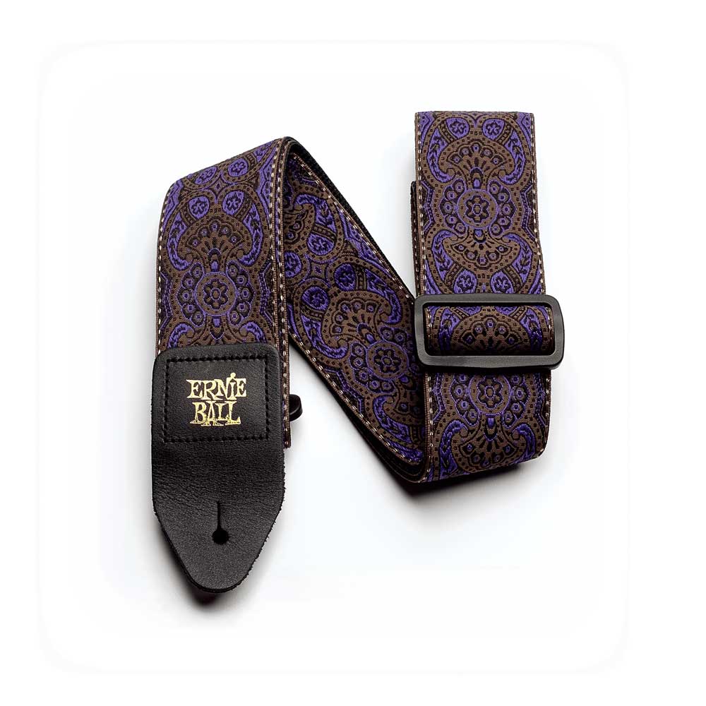 Ernie Ball P04164 Jacquard Design Polypro 2 in. Guitar Strap - Purple Paisley - Bananas at Large®