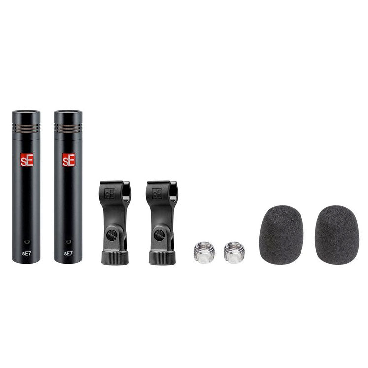 sE Electronics sE7 Pencil Condenser Microphones - Factory Matched Pair, Black