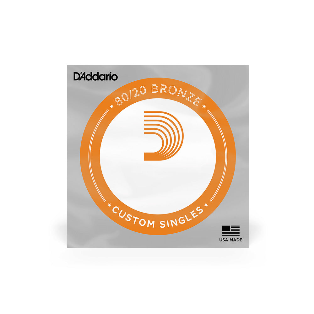 D'Addario - BW049 - 80/20 Bronze Wound Single Acoustic Guitar String .049