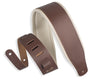 2 1/2 inch Wide Top Grain Leather Guitar Strap Padded Two-Tone Leather