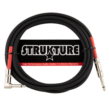 Strukture PRO157GR Straight to Angle Instrument Cable - Black - 15 ft.