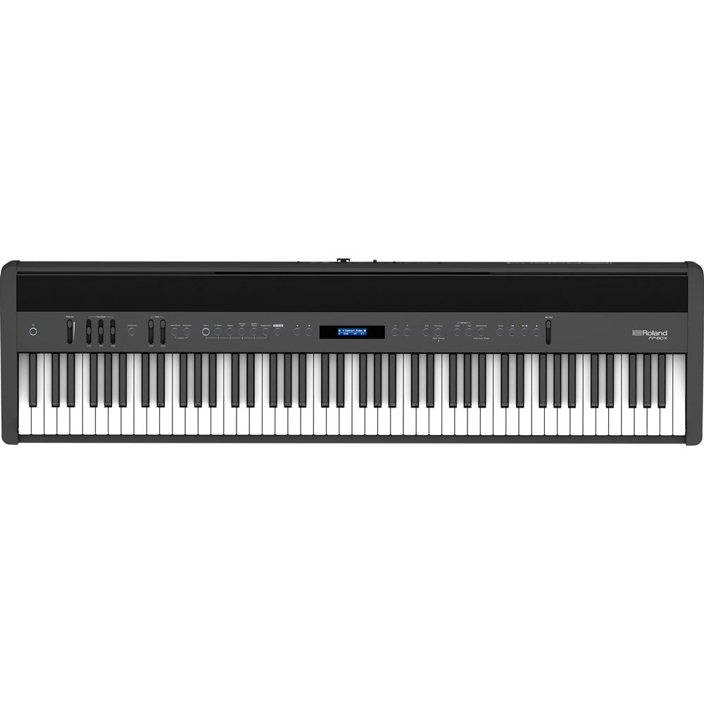 Roland FP-60X Weighted 88-Key Digital Piano with Pedal and Music Rest - Black - Bananas at Large®