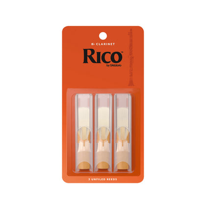 Rico by D'Addario Bb Clarinet Reeds - Strength 1.5 - 3-Pack