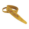 Henry Heller HP25ES-01 Double Layer Premium Suede Embroidered 2.75 in. Guitar Strap - Gratitude
