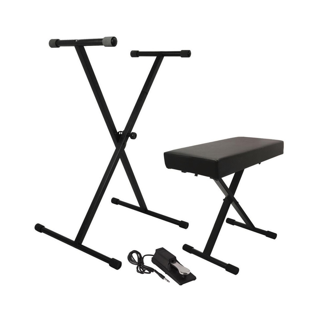 On-Stage KPK6550 Keyboard Stand/Bench Pak with KSP100 Sustain Pedal - Bananas at Large