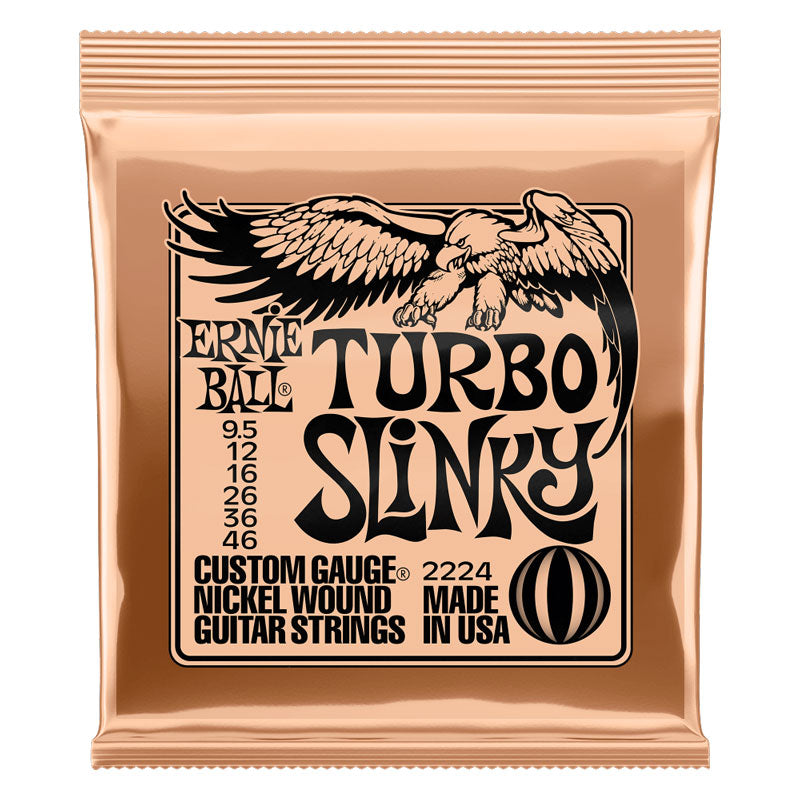 Ernie Ball Turbo Slinky Nickel Wound Electric Guitar Strings - 9.5-46 - Bananas at Large®