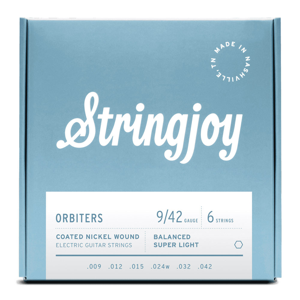 Stringjoy Orbiters | Balanced Super Light Gauge (9-42) Coated Nickel Wound Electric Guitar Strings - Bananas at Large®