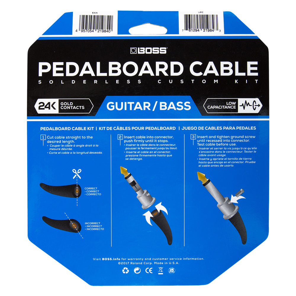 BOSS BCK-12 Pedalboard Cable Kit - 12 Connectors - 12 ft.
