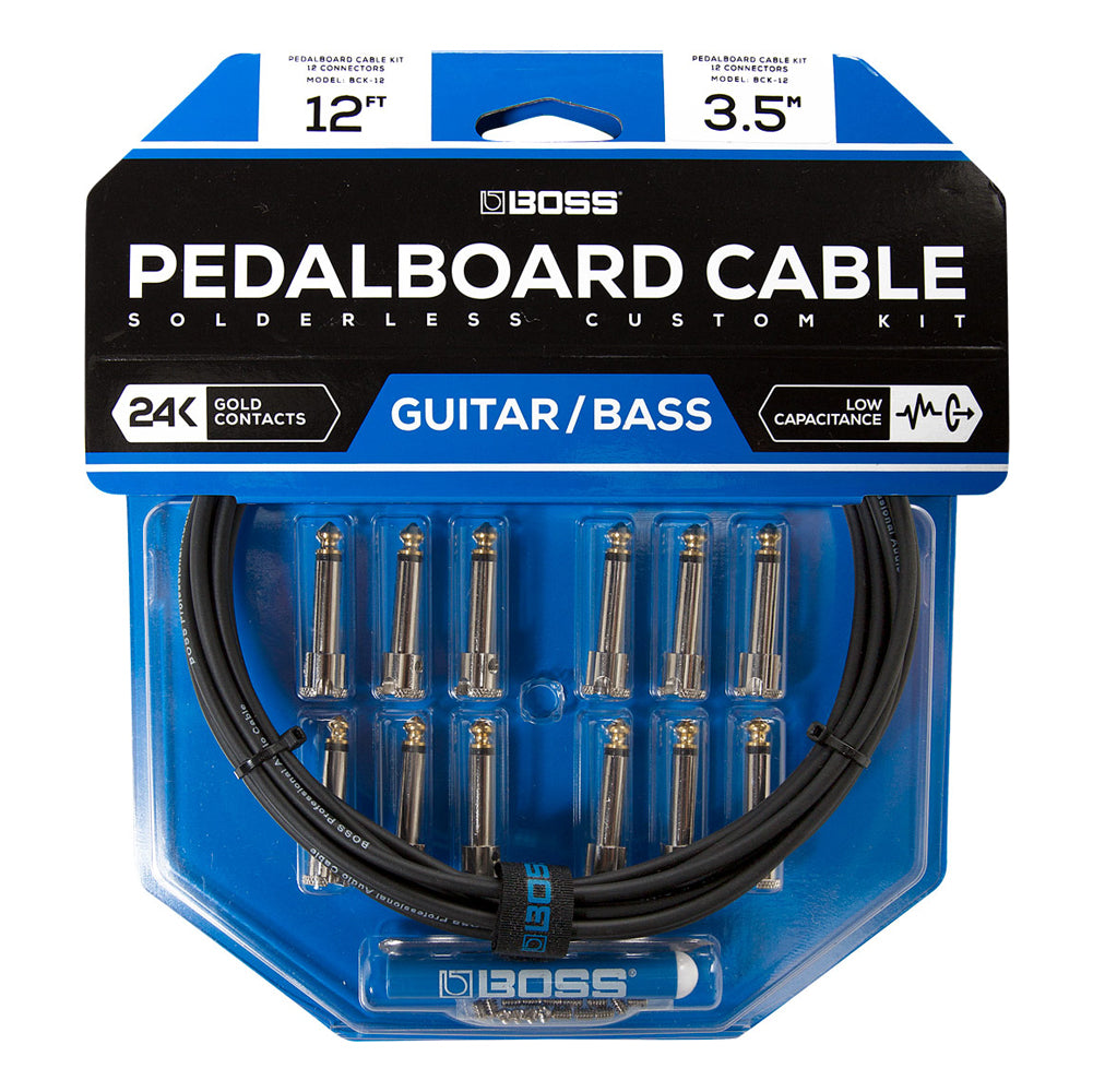 BOSS BCK-12 Pedalboard Cable Kit - 12 Connectors - 12 ft.