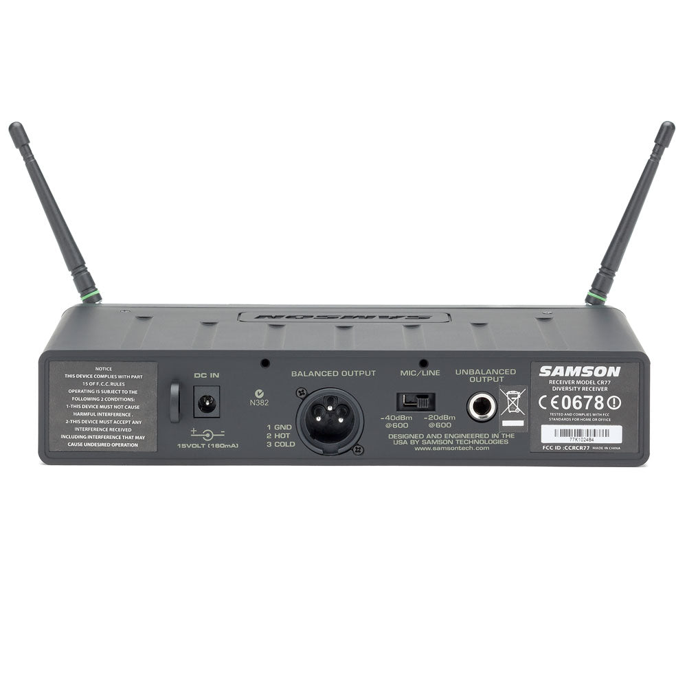 Samson AirLine 77 AH7 Fitness Headset System - Frequency Band K4 - 477.525 MHz