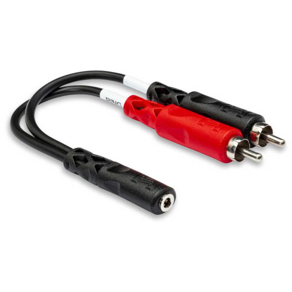 Hosa - YMR-197 - Stereo Breakout - 3.5mm TRS Female to Dual RCA