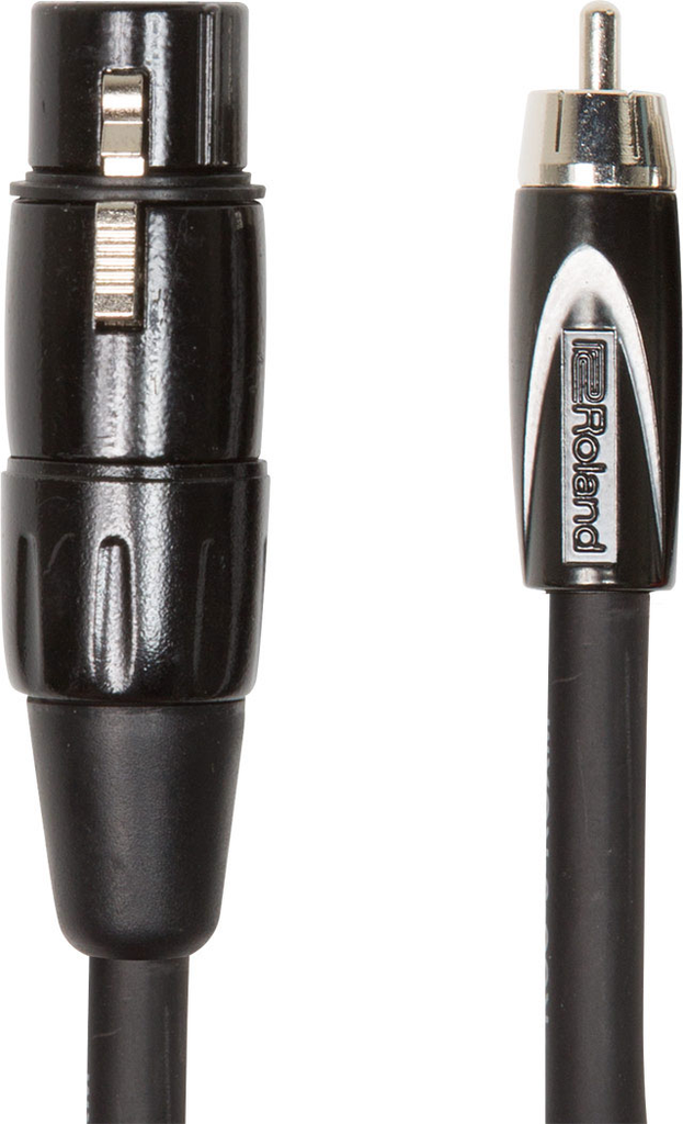 Roland RCC-5-RCXF Black Series 5ft. Interconnect Cable with XLR Female to RCA - Bananas at Large