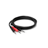 Hosa STP-202 Insert Cable, 1/4in TRS to Dual 1/4in TS - 6.5 ft