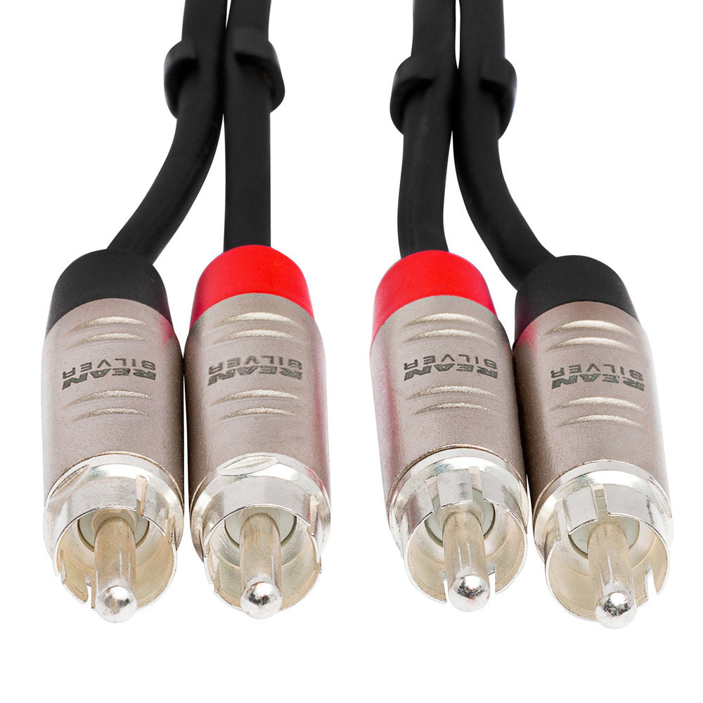 HOSA HRR-015X2 Pro Stereo Interconnect Cable Dual REAN RCA to Same - 15 ft.