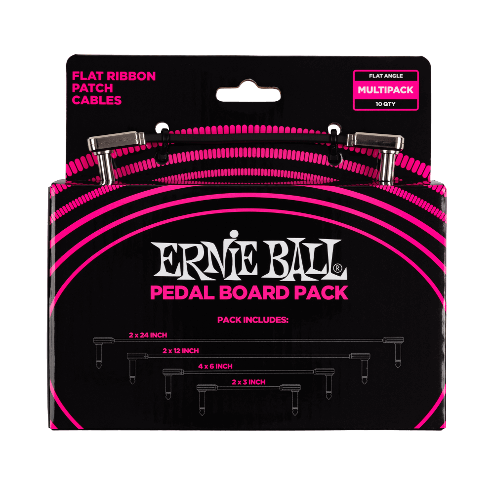 Ernie Ball Flat Ribbon Patch Cables Pedalboard Multi-Pack - Bananas at Large®