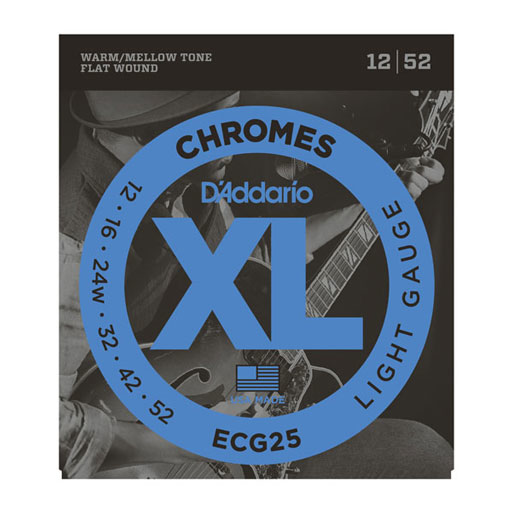 DAddario ECG25 Chromes Flat Wound Light 12-52 Electric Strings - Bananas At Large®